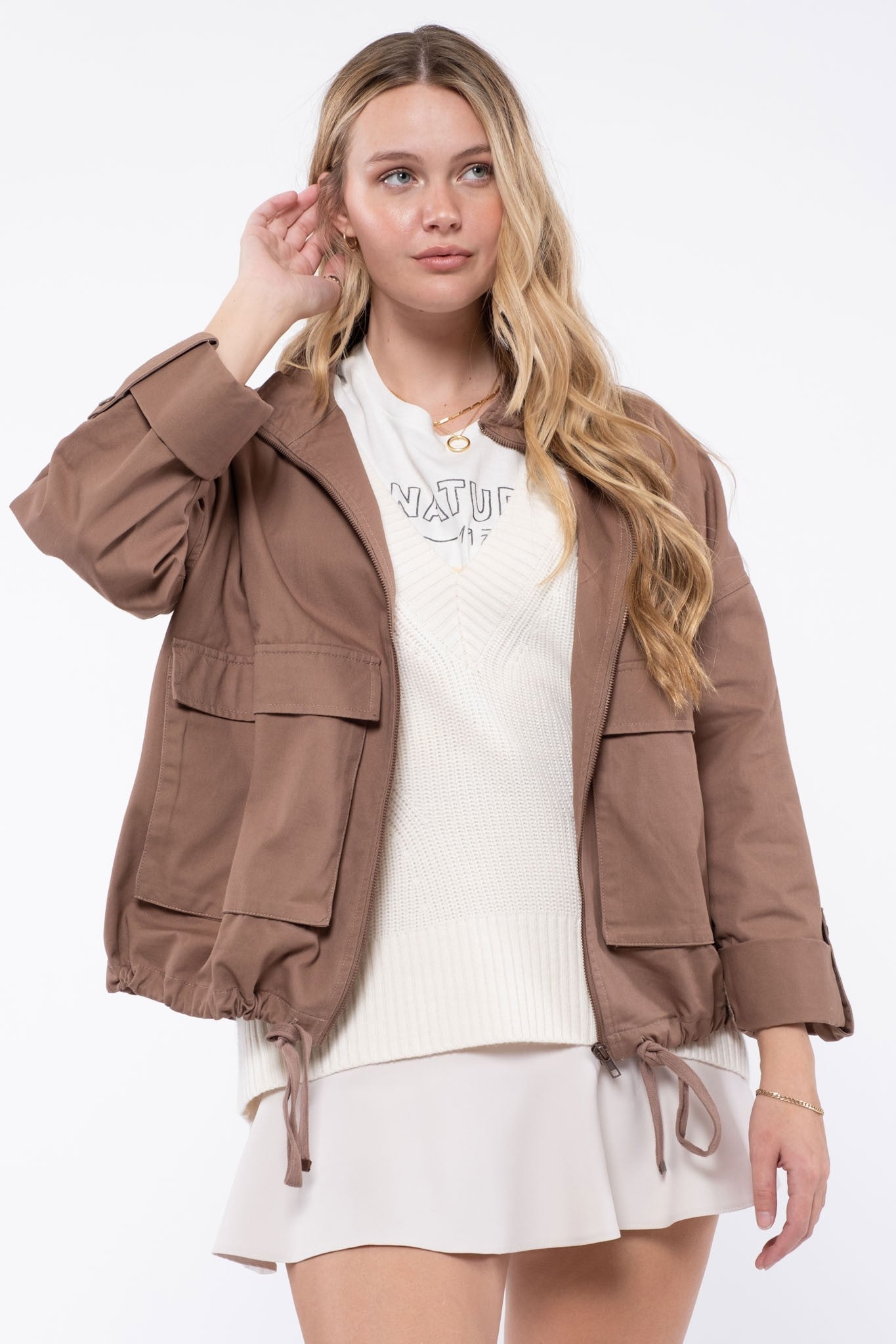 Cocoa Utility Jacket - Extended Size