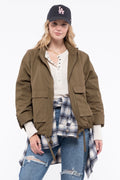 Olive Utility Jacket - Extended Size