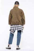 Olive Utility Jacket - Extended Size