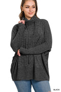 Black Cowl Neck - Extended Size