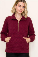 Burgundy Pull Over