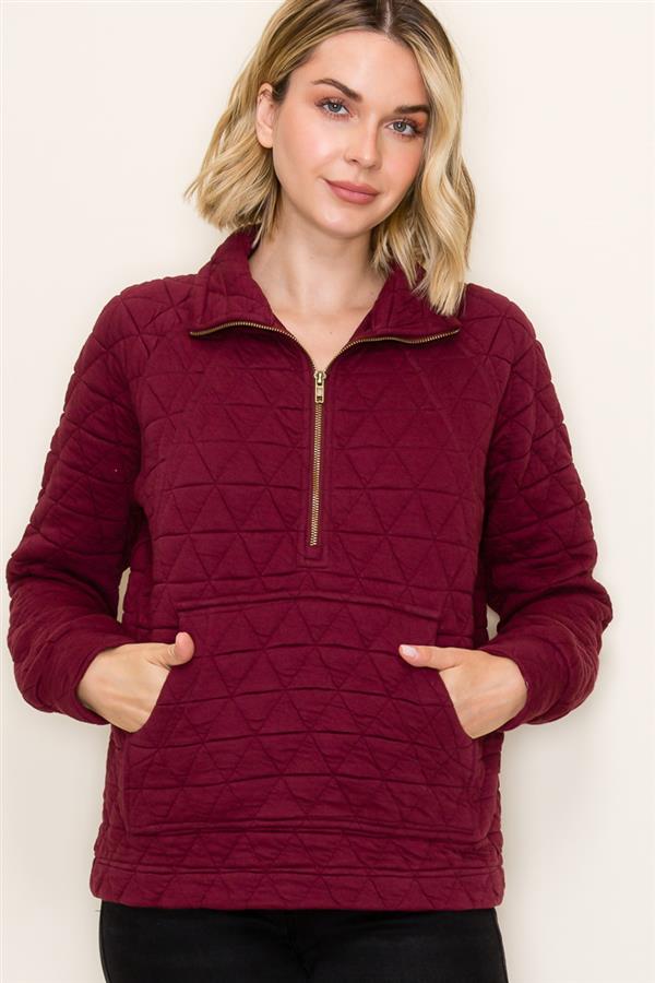 Burgundy Pull Over