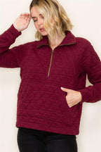 Burgundy Pull Over