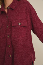 Burgundy Button Up