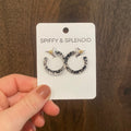 Black & Clear Mini Hoops