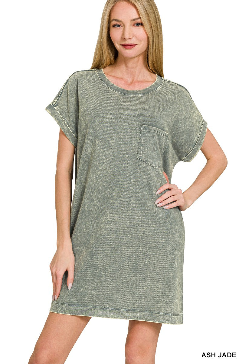 Cotton T-Shirt Dress - Ash Jade