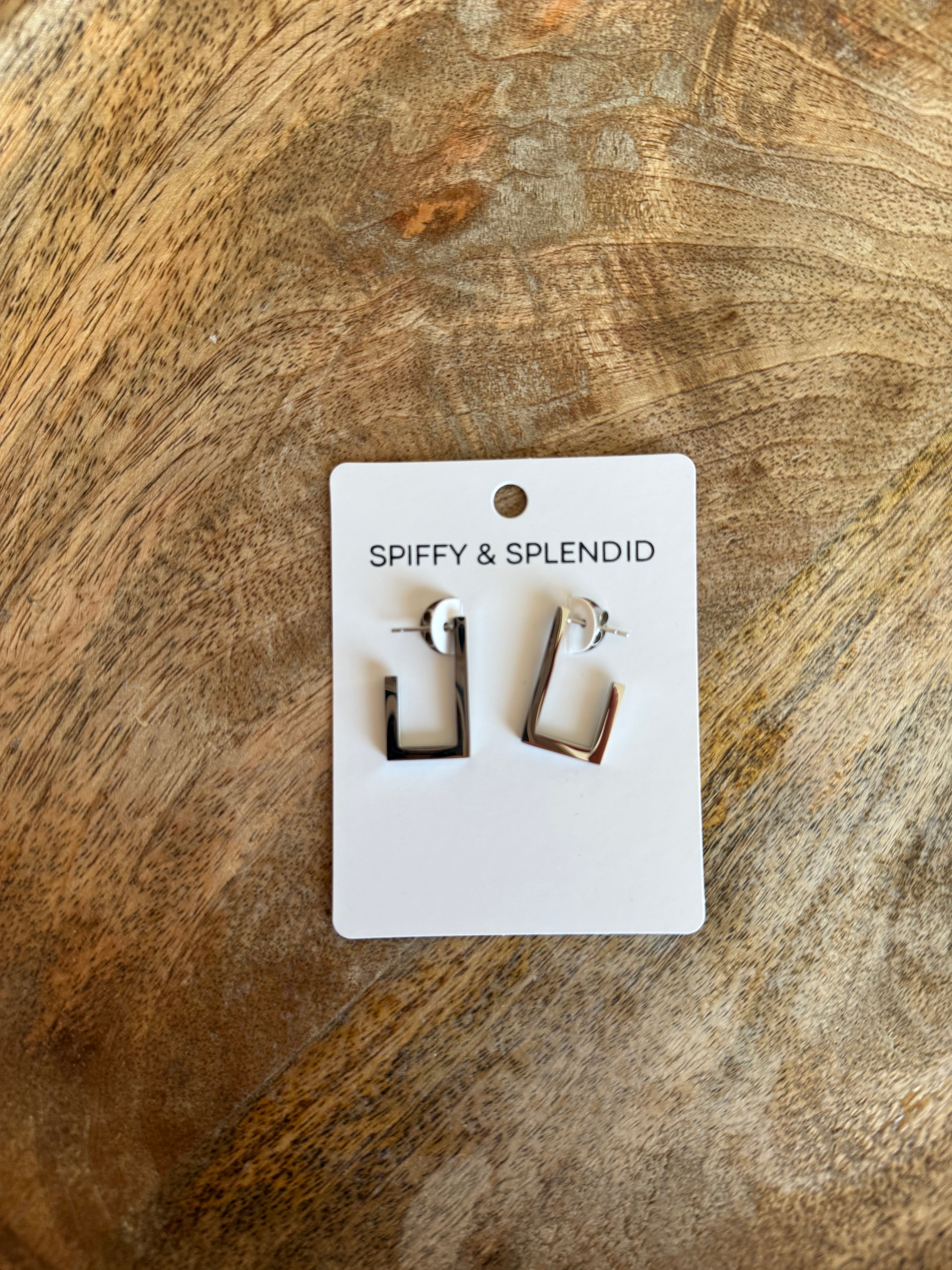 Square Hoop - Silver