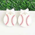 Baseball Bow Earring