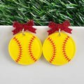 Bow Softball Earring
