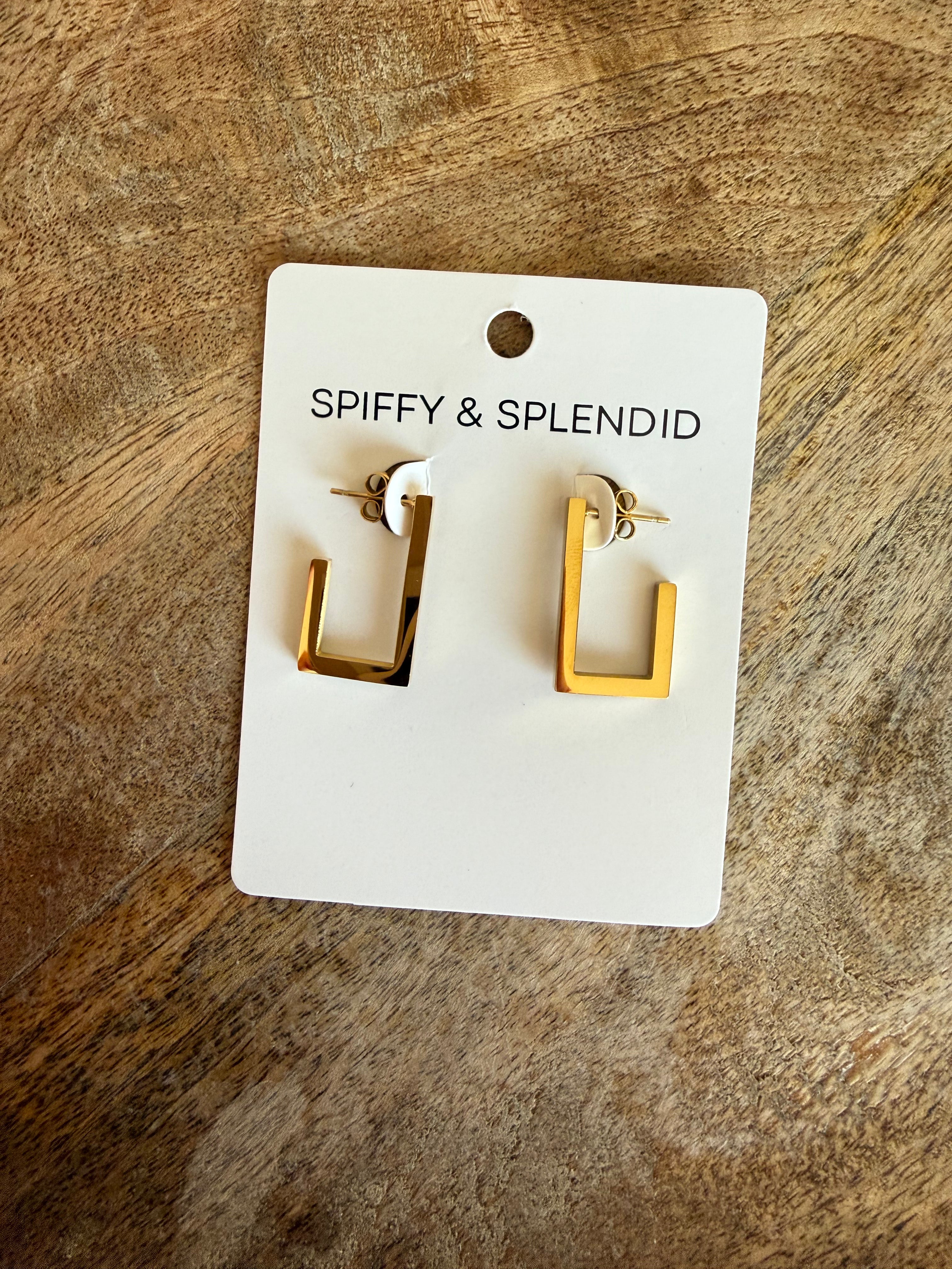 Square Hoop - Gold