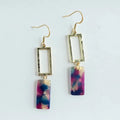 Raya Earring - Gold/Maroon/Navy