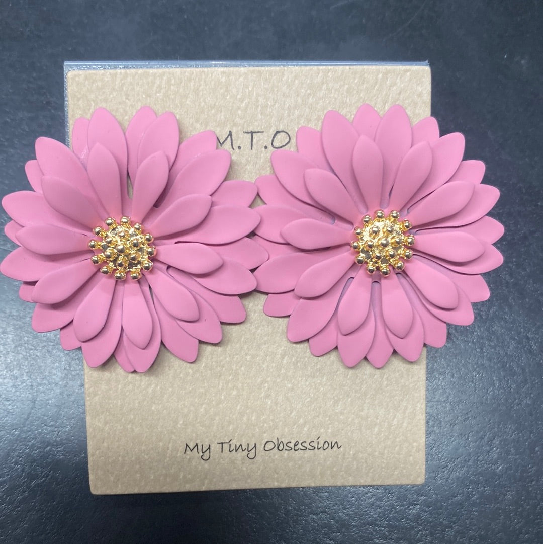 Flower Earrings - Blush