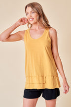 Scoop Neck Tank - Mustard