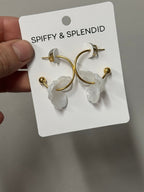 Magnolia Hoops White