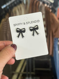 Black Bow Earrings