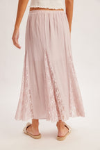 Lace Maxi Skirt - Dusty Lilac