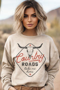 Country Roads Crewneck - Oatmeal
