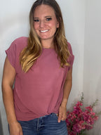 Mulberry Front Knot Top