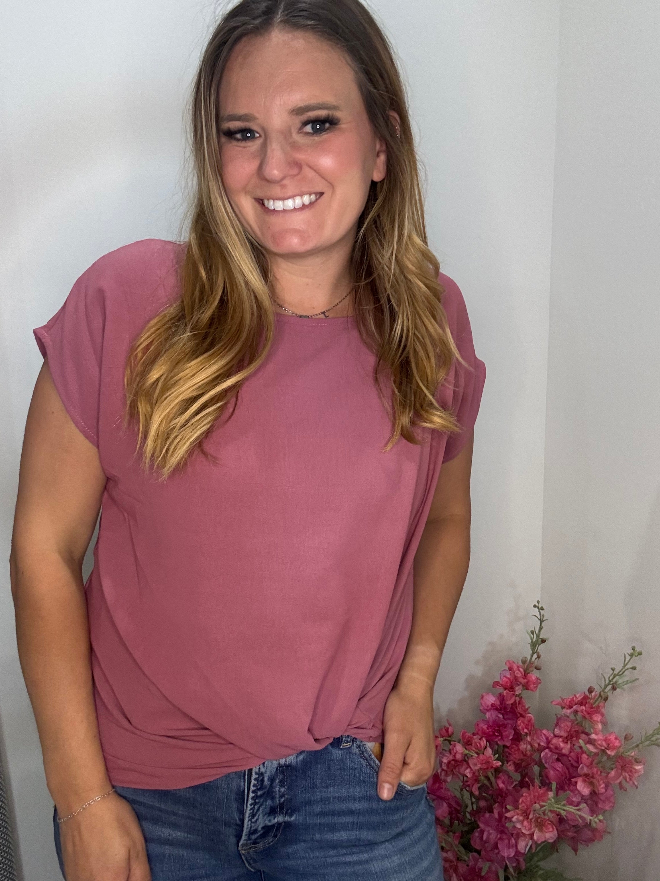 Mulberry Front Knot Top