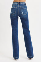 Risen Straight Leg Jeans - Dark Wash