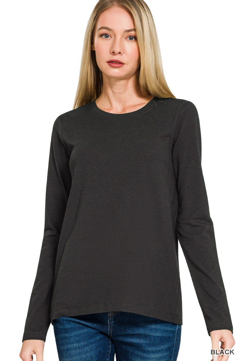 Basic Long Sleeve Tee - Black