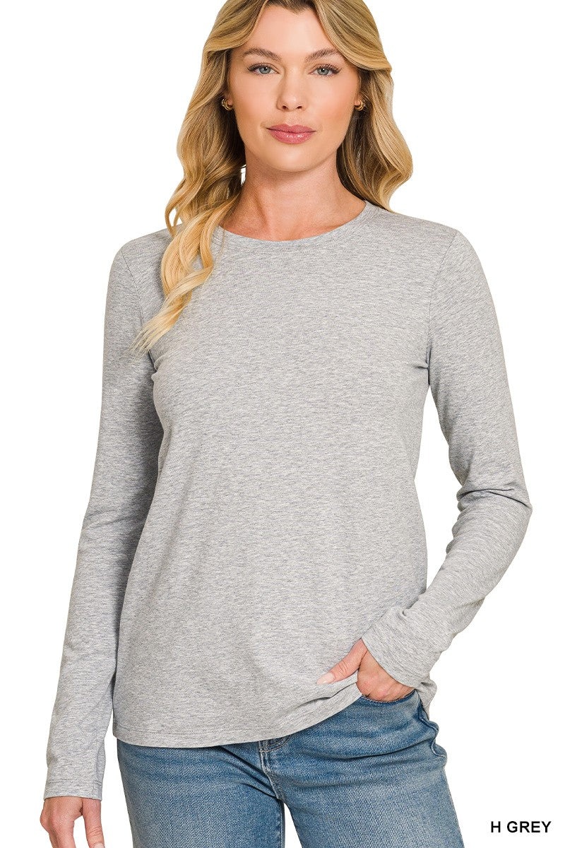 Basic Long Sleeve Tee - Grey