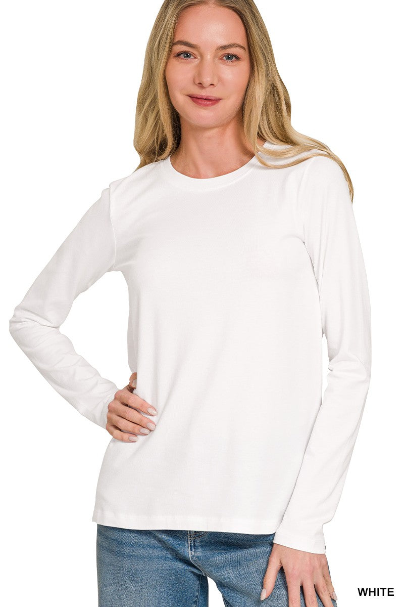 Basic Long Sleeve Tee - White