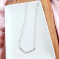 Waterproof Delicate Paperclip Necklace - Silver