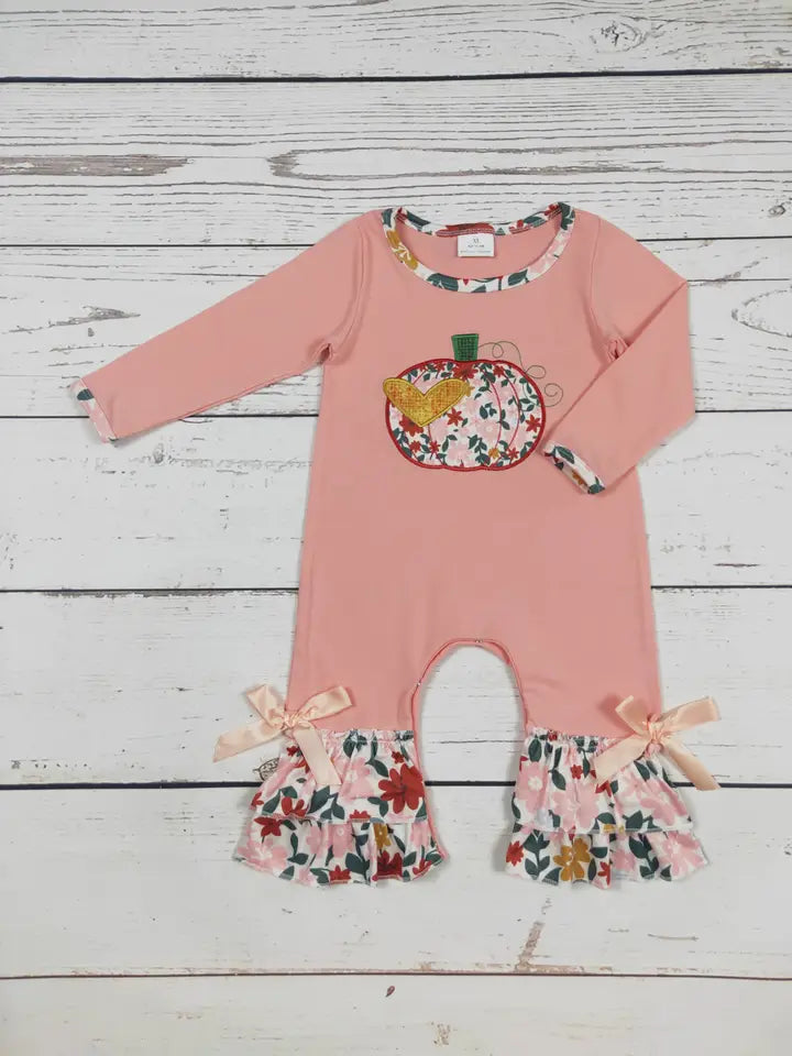 Snap Romper - Pink Pumpkin