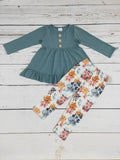 Legging Outfit - Blue/Floral