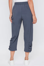 Ruched Ankle Capri Pant - Graphite