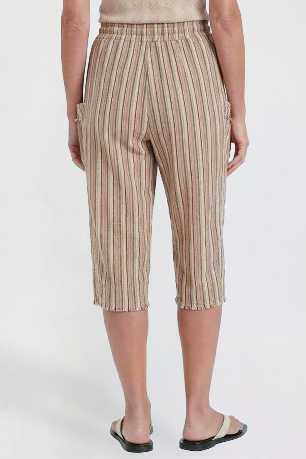Skimmer Pant - Tan/Brown Stripe