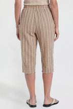 Skimmer Pant - Tan/Brown Stripe