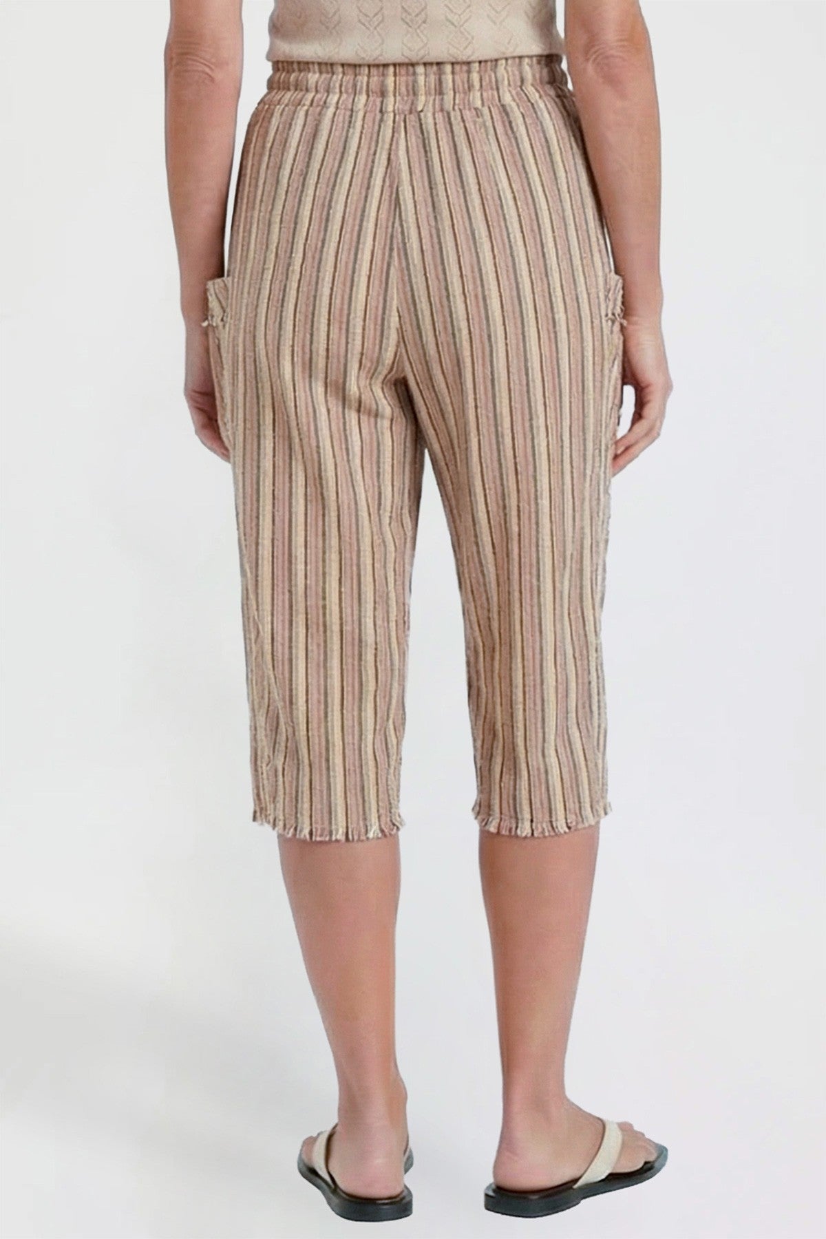 Skimmer Pant - Tan/Brown Stripe