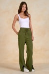 Pleated Drawstring Pant - Olive