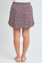 Dolphin Skort - Maroon Floral