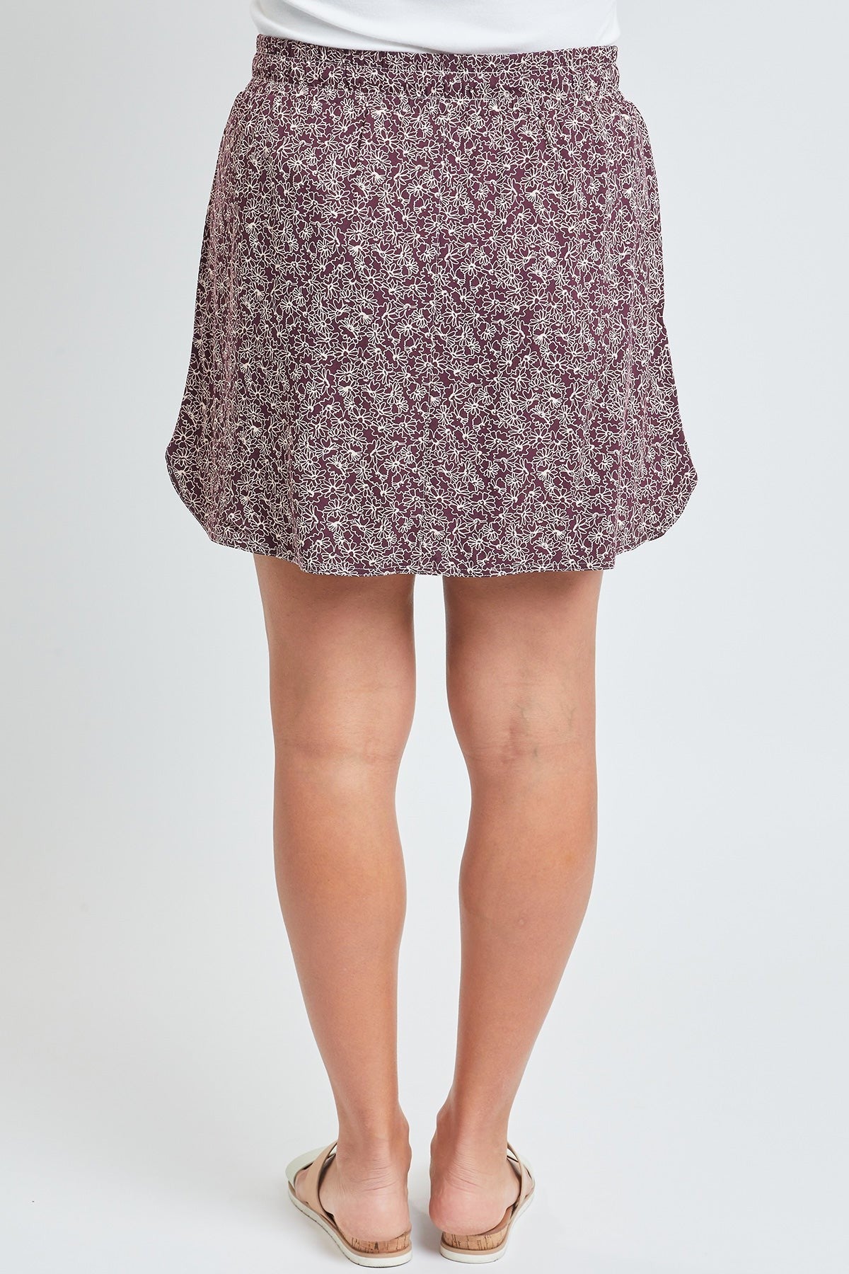 Dolphin Skort - Maroon Floral