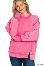 Fleece Crewneck - Hot Pink