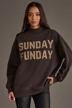 Game Day Mockneck - Brown