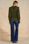 Knit Zip Up Cardigan - Olive