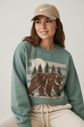 Bear Crewneck - Sage