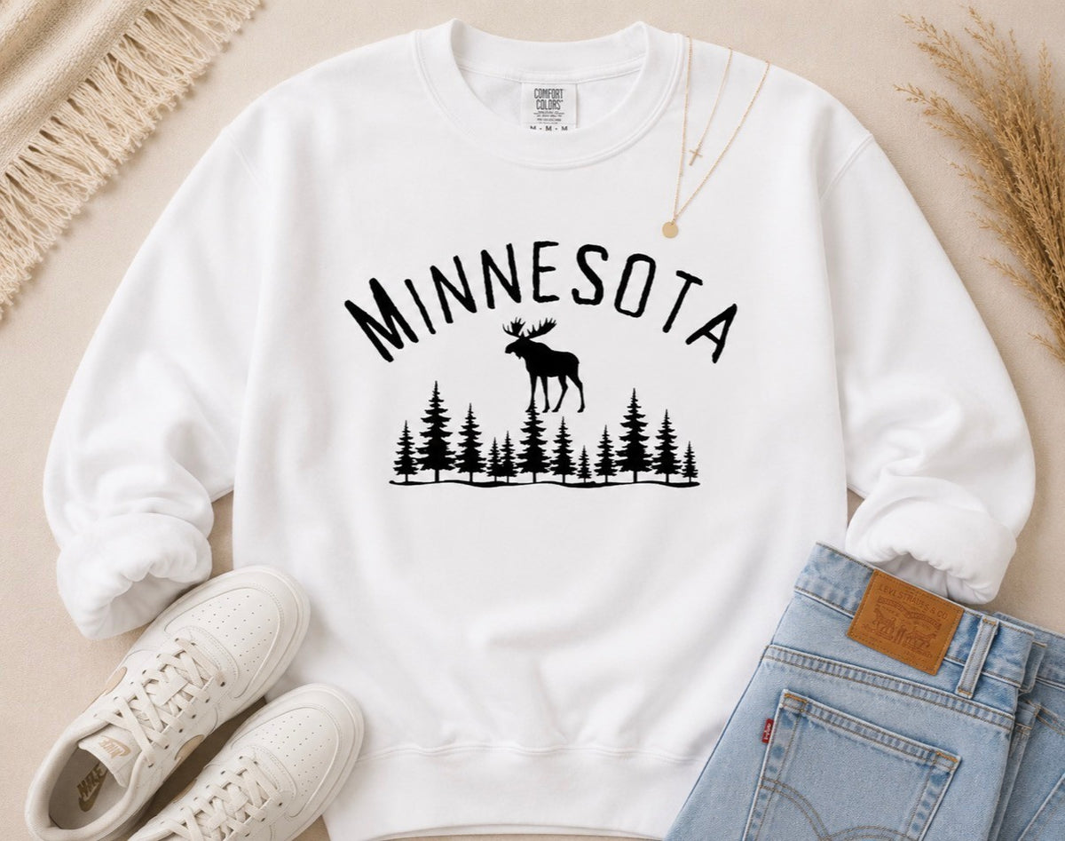 Minnesota Moose Crewneck - White