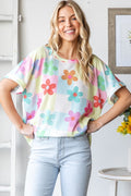 Floral Short Sleeve Tee - Extended Size