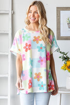 Floral Short Sleeve Tee - Extended Size