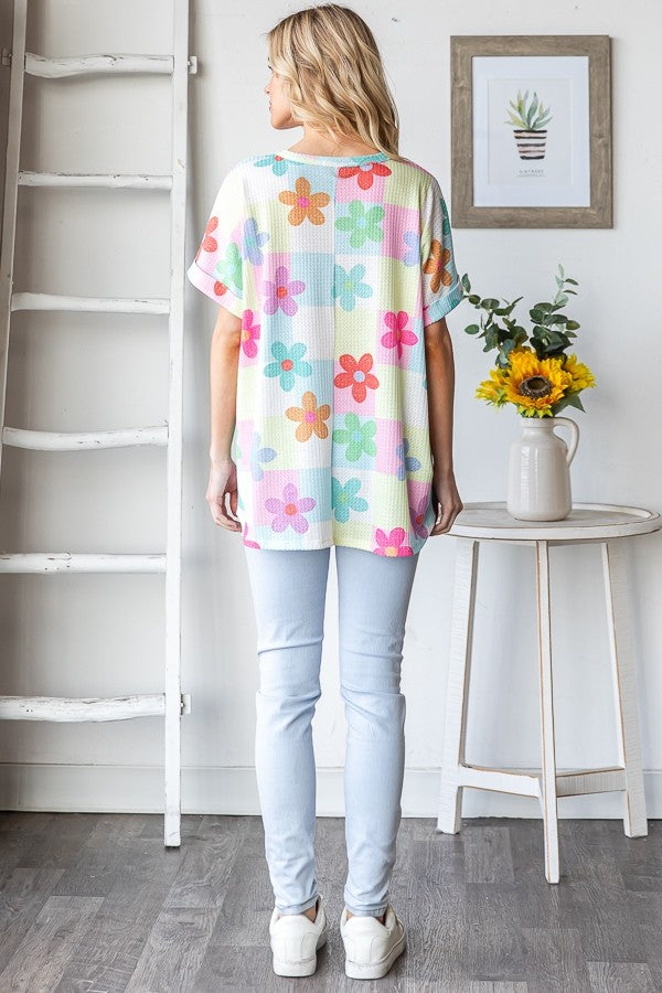 Floral Short Sleeve Tee - Extended Size