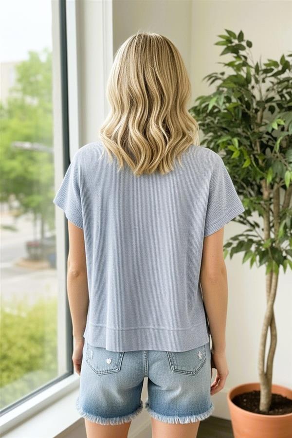 Crewneck Shortsleeve Tee - Light Blue