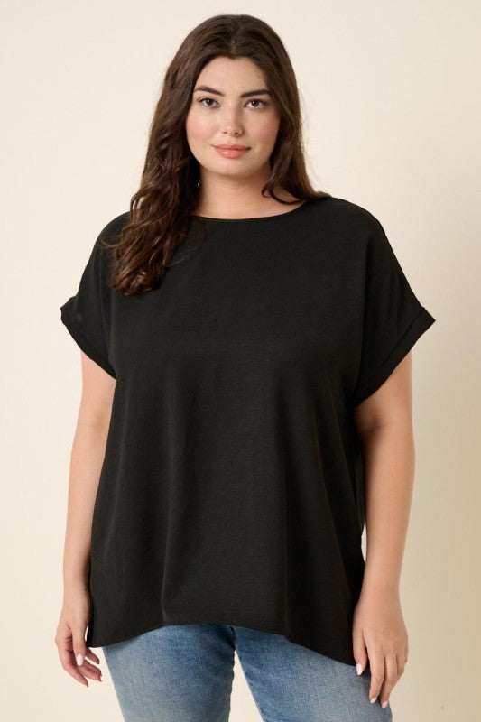 Casual Tee - Black - Extended Size