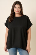 Casual Tee - Black - Extended Size