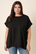 Casual Tee - Black - Extended Size