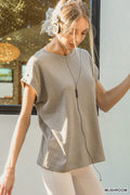 Rolled Sleeve Tee - Mushroom